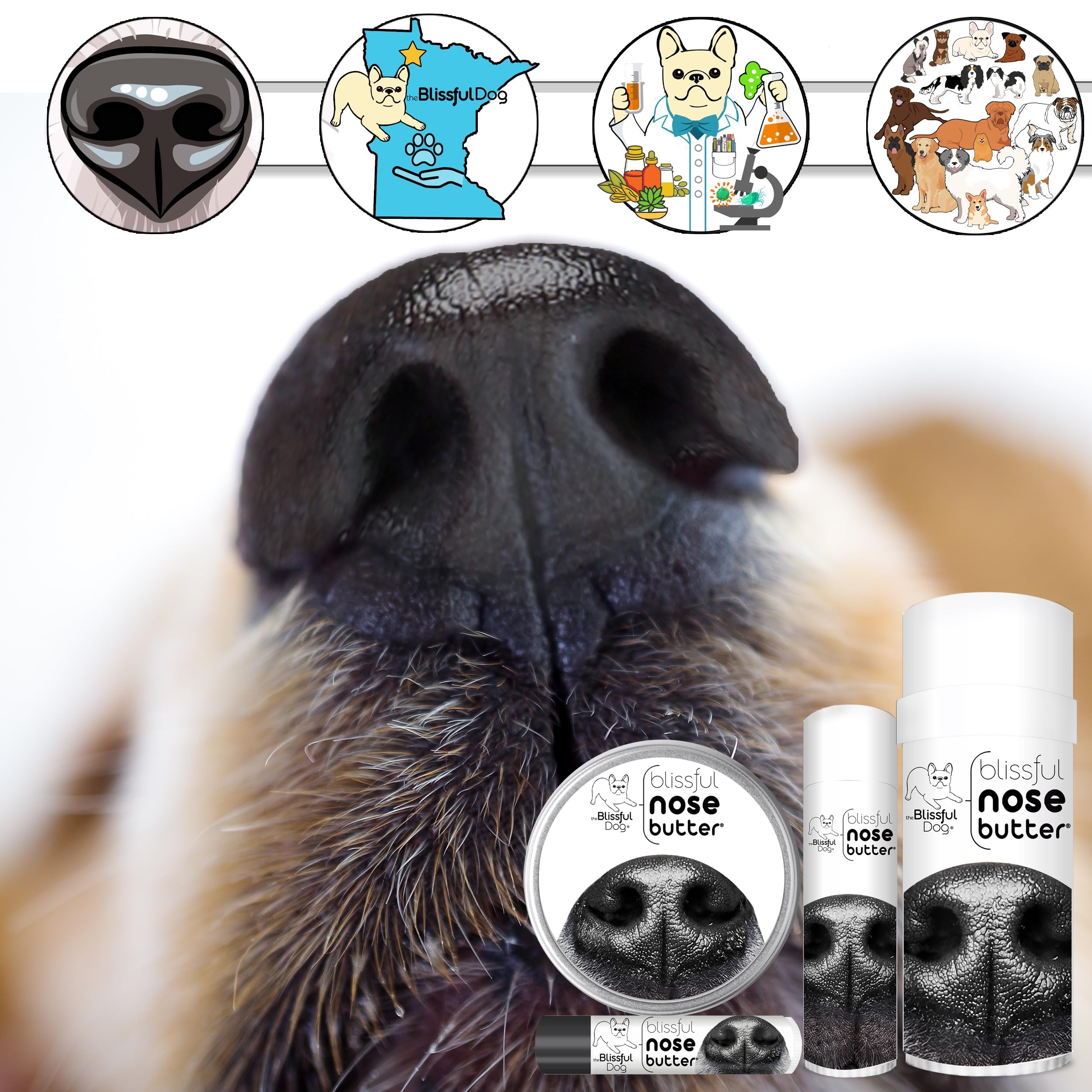 The Blissful Dog Every Dog Nose Unscented Nose Butter - Dog Nose Butter, 2 Ounce